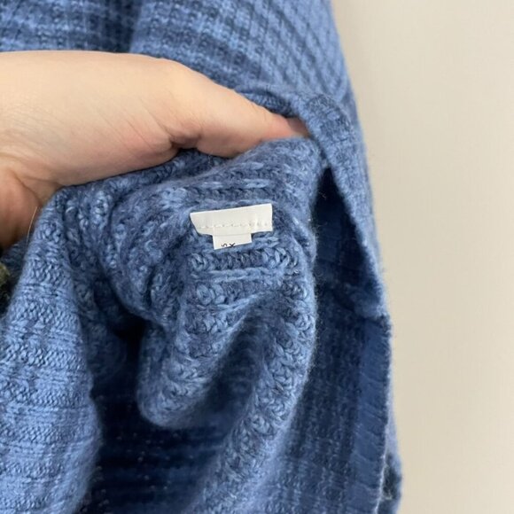 Aerie Blue Spacedye Quarter Zip Pullover Sweater Size XS - Picture 4 of 6